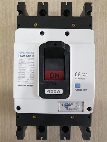 MCCB HYUNDAI 3P 400A 65kA ( HGM400S-F )